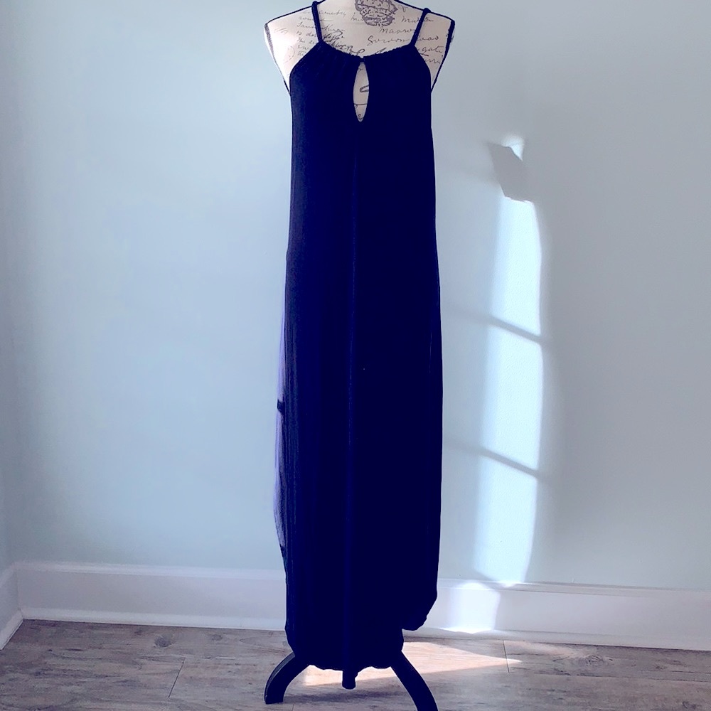 Michael Stars Roya Keyhole Ribbed Dress-XL